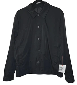 NEW Asos Design Lightweight Harrington Jacket M Black Mens Button Chore Barn 90s - Picture 1 of 9