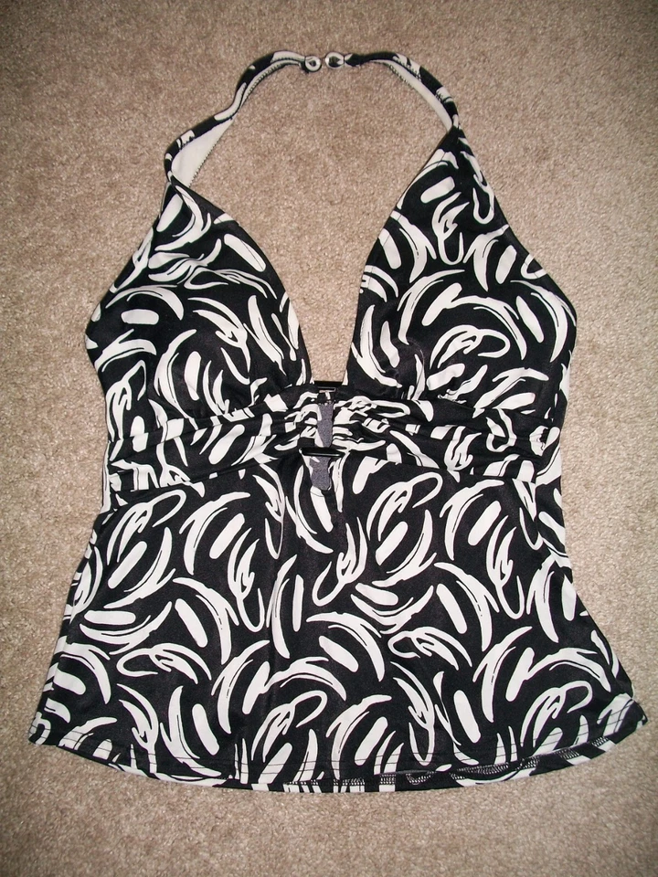 ¡EXCELENTE ESTADO! MUJER JUNIORS TALLA 8 REEBOK BLANCO Y NEGRO TANKINI BAÑADOR 612 Foto 1 de 4