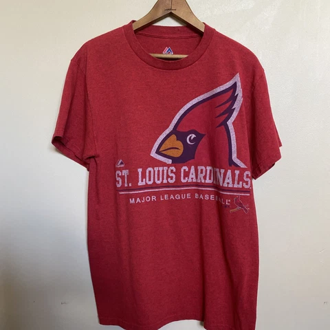St. Louis Cardinals Baseball Short Sleeve T-Shirt Red Size Medium 100% Cotton Cover