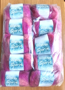 Patons Spirit Fluffy Yarn 75% Acrylic 25% Mohair Berry 04504 10 x 50g Balls - Picture 1 of 7
