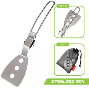 Outdoor Camping Folding Frying Shovel Stainless Steel Kitchen Barbecue Shovel - Picture 1 of 5