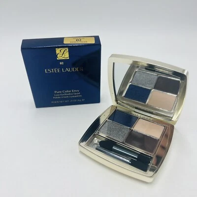 Estee Lauder 02 Indigo Night Pure Color Envy Luxe Eye Shadow Quad .21 oz New - Image 1 of 2