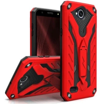 Zizo STT-LGLV7-RDBK Dual Layered Hybrid Cover for LG X Power - Red & Black — 第 1/4 张图片
