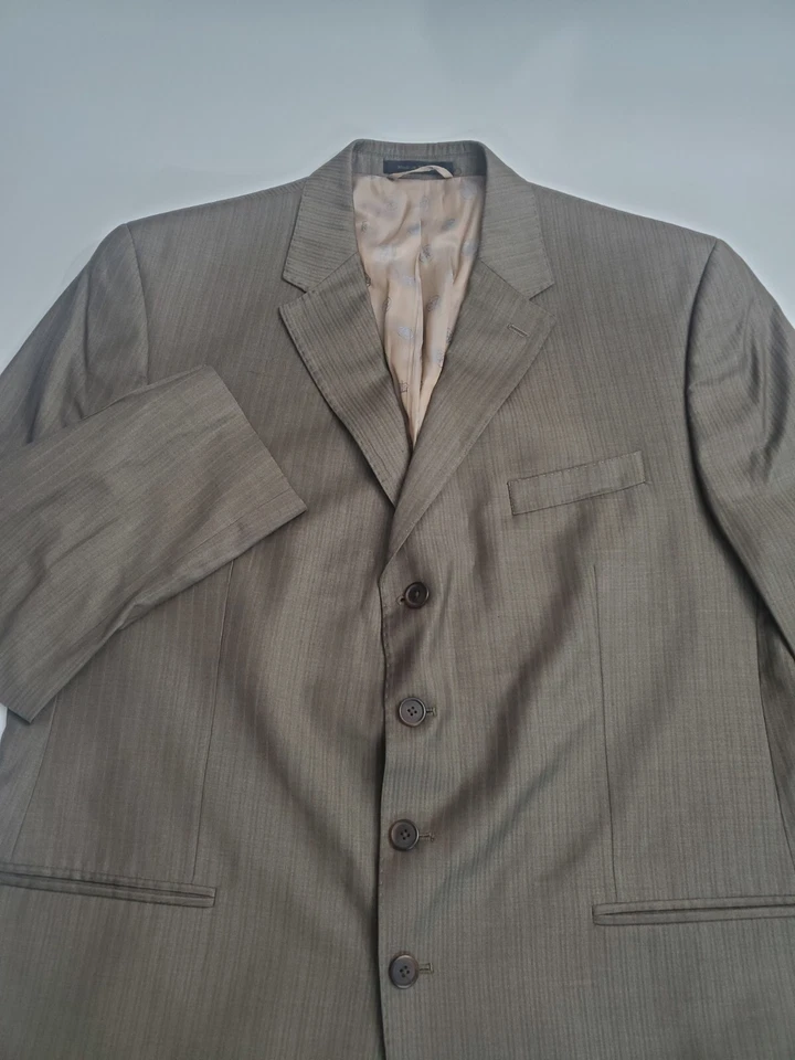 Мужской блейзер Sean John из шерстяной смеси полиэстера с длинным рукавом, коричневый 46L - Изображение 1 из 4