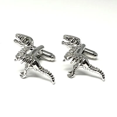 Gemelos esqueleto de dinosaurio animal para hombre regalo de boda de cumpleaños Foto 1 de 4