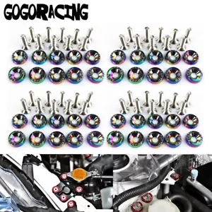 40PCS JDM Aluminum Fender Bumper Washer Bolt Engine Bay Dress Up Kit Neo Chrome - Picture 1 of 7