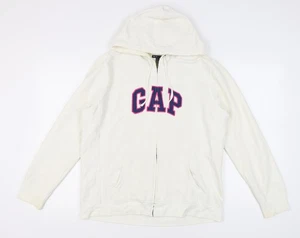 Gap Unisex White Full Zip Hoodie XL - Casual Style - Picture 1 of 12