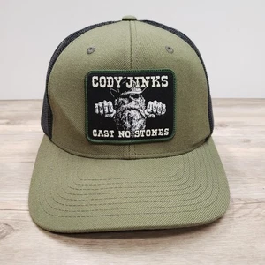 Cody Jinks Hat Cap Snap Back Green Black Trucker Mesh Patch Mens Cast No Stones - Picture 1 of 8