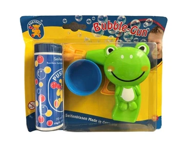Pustefix Bubble-Gun Seifenblasen, 70ml Flüssigkeit mit Pistole versch. Farben - Bild 1 von 4