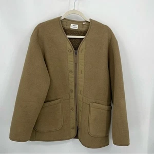 Uniqlo x Engineered Garments Fleece Collarless Coat (XS, brown) Teddy lined - Picture 1 of 8