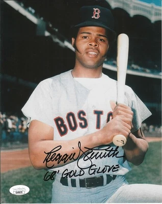 Former 1967 Boston Red Sox Great Reggie Smith Autographed 8x10 W/JSA COA - Image 1 of 2