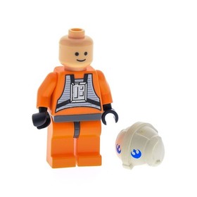 1x Lego Minifigure Star Wars Dak Ancient Hip New - Dark Grey Helmet 7666 sw0012b