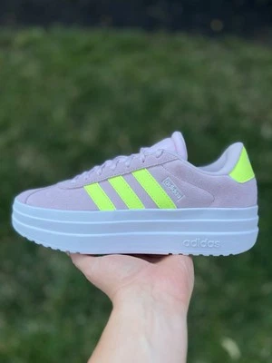 Adidas VL Court Negrita Plataforma Tenis Niñas Talla 7 Rosa Amarillo Foto 1 de 4