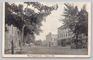 Lewistown OH Main St Business Section Store Horse Cart Dirt Rd Doane Postcard N5 - Picture 1 of 2