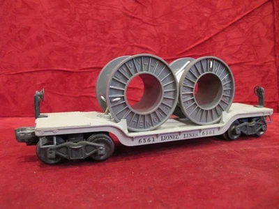 Postwar Lionel 6561 Reel Car Gray Reels Original - Image 1 of 4