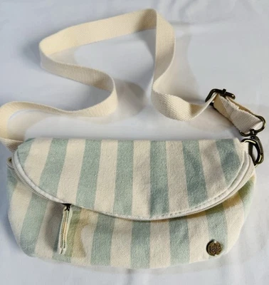 Riñonera cruzada Billabong para mujer color tostado claro a rayas verde Foto 1 de 4