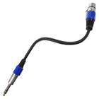  2 PCS Microphone Adapter Cable Rubber Audio Converter XLR to 1/4