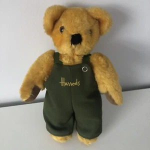 Jane’s Originals Vintage 1989 Harrods Jointed Teddy Bear Green Dungarees England - Picture 1 of 14
