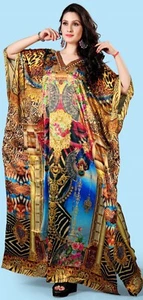 Free Size Kaftan for Women Smooth Summer Caftan Swimwear Cover Ups Maxi dress - Picture 1 of 3