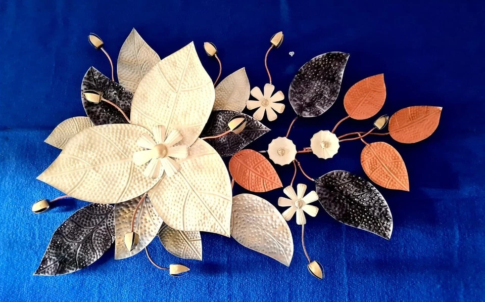 escultura de folha de flor branca montada na parede decoração de parede interior de casa pendurada Natal - Imagem 1 de 1