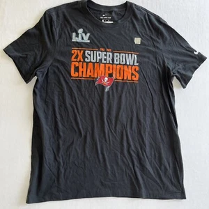 Nike Tampa Bay Buccaneers Men's XL T-Shirt 2 Time NFL Super Bowl Champs Gray - Picture 1 of 7