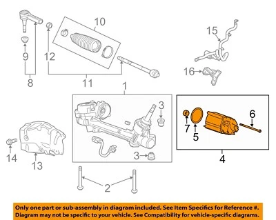 Used Power Steering Pump fits: 2012 Chevrolet Cruze electric assist Grade A - Image 1 of 3