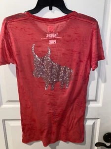 Victorias Secret TORO TAURUS ROSA di Queen Of e.vil strass Bling rosso in attesa di nota - Foto 1 di 9