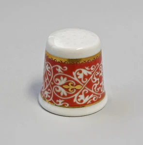 9988226-x Fingerhut Blume gold/rot Kämmer-Porzellan 2,5x2,6cm - Picture 1 of 1