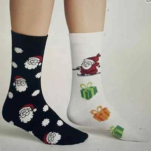 2 Packs Christmas Socks 2 Designs Stockings fillers Secret Santa - Picture 1 of 1