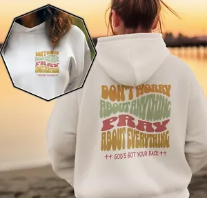 Sudadera con capucha Pray About Everything, sudadera con capucha Faith Over Fear, sudadera cristiana regalo - Imagen 1 de 26