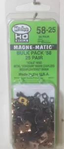 Kadee 58-25 Bulk Pack 25 Pairs Scale Metal Couplers Medium (9/32") Centerset HO - Picture 1 of 4
