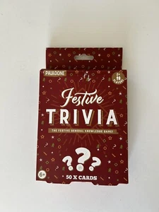 FESTIVE TRIVIA 50 X Cards. CHRISTMAS GAME By PALADONE - Picture 1 of 3