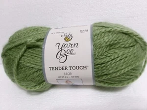 Madeja táctil tierna de hilo para abeja verde salvia 135 yardas ganchillo de tejido de acrílico suave - Imagen 1 de 7