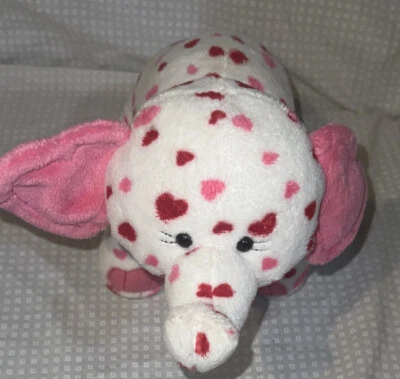 GANZ WEBKINZ ELUVANT VALENTINE HEARTS ELEPHANT PLUSH STUFFED ANIMAL NO CODE - Image 1 of 2