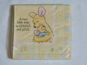 ~WINNIE THE POOH~ BABY ROO 16-DESSERT PAPER NAPKINS PARTY SUPPLIES - Picture 1 of 1