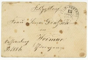 Guerra franco-tedesca 1871 Alencon Turingia posta militare lettera soldato - Foto 1 di 4