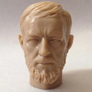 Blank Hot 1/6 Scale Star Wars Jedi Master Obi-Wan Kenobi Head Sculpt Unpainted - Picture 1 of 6
