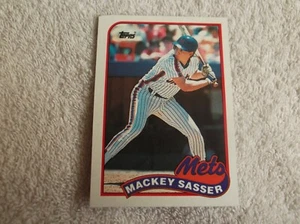 Topps 1989 / MLB "MACKEY SASSER" #457 New York Mets Trading Card n24 - Picture 1 of 2
