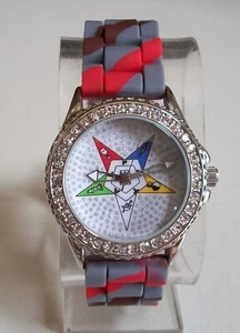 Women's Rhinestones Eastern Star colorful Silicone band fashion casual watch - Picture 1 of 6