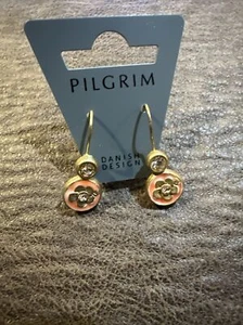 Pilgrim Jewellery Swarovski Crystals Floral Earrings - Picture 1 of 2