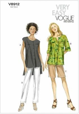 Vogue Patterns V8912 Misses' Top, Shorts and Pants Sewing Pattern Sizes 8-16 - Image 1 of 4