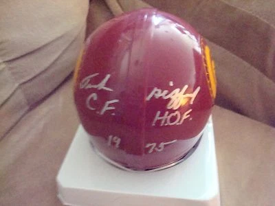 Frank Gifford AUTOGRAPHED USC TROJANS Mini Helmet SIGNED CFHOF 1975 JSA AUTH - Image 1 of 3