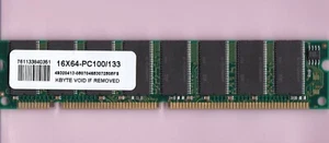 128MB KBYTE 16X64-PC100/133 PC-133 3.3V SDRAM DESKTOP RAM MEMORY STICK DUAL RANK - Picture 1 of 2