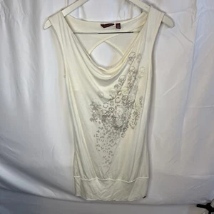 Ted Baker White Skull Pattern Sleeveless Blouse Tunic Size Number 2 - Picture 1 of 3