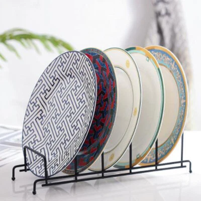 Estante de secado de platos de cocina de hierro bandeja organizador de soporte de vajilla Foto 1 de 4