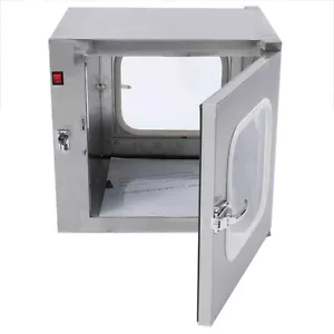 Stainless Steel Cleanroom Tech Pass Through Double Door Transfer Window 110V - Picture 1 of 5