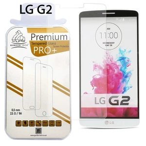 Tempered HD Glass Film Screen Protector Cover LCD 100% Genuine Gorilla For LG G2 - Picture 1 of 4