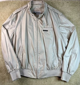 Members Only Jacket Mens XL Light Tan Beige Original Bomber Racer Retro 80s/90s - Picture 1 of 7
