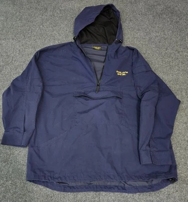 Vintage Gold's Gym Jacket Pullover Hooded Windbreaker Mens XL Navy Blue Y2K  - Image 1 of 4