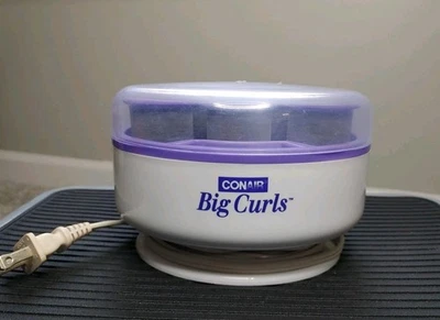 Conair Big Curls 5 Jumbo Velvet Flocked Hot Rollers Дорожный Размер Без Зажимов ПРОВЕРЕНО - Изображение 1 из 4